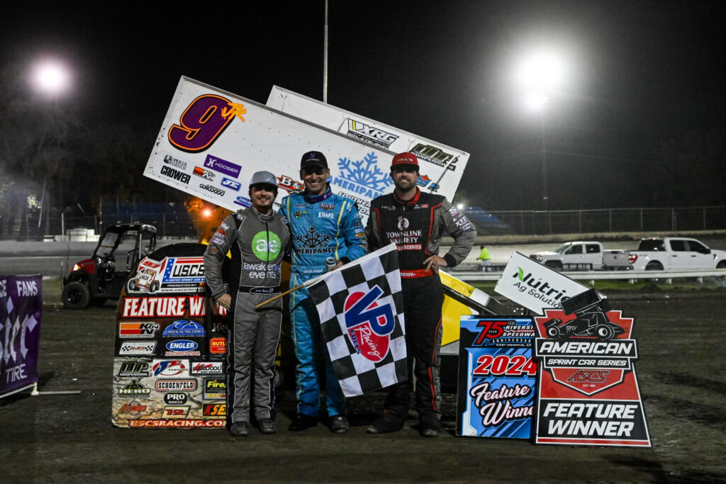 Saturday night podium at Riverside